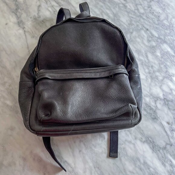 Madwell Black Leather Backpack - Picture 1 of 3